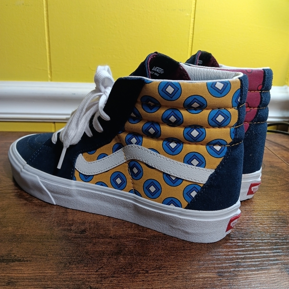 Vans Shoes Mens 7.5 Womens 9 Sk8-Hi Tie Print Suede Canvas Skateboarding - Picture 5 of 10